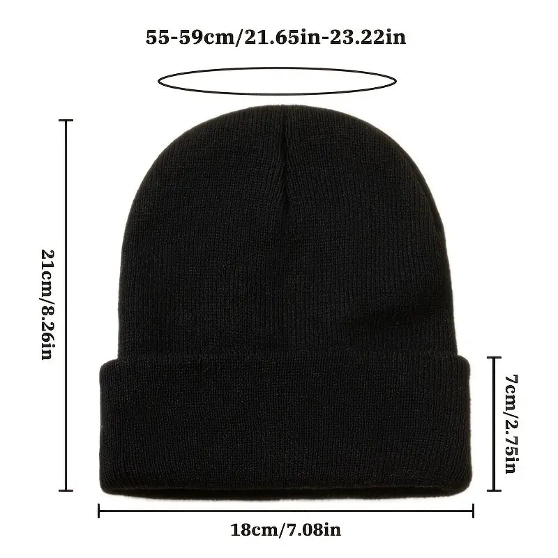 Unisex Einfache Gestrickte Wintermütze für echte Fans