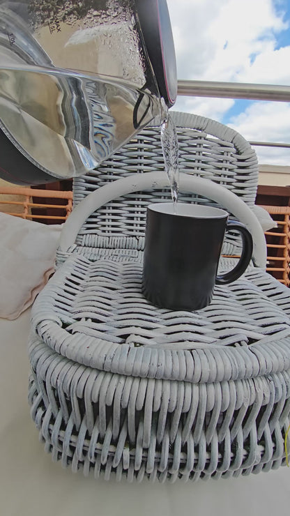 Zaubertasse mit zwei Aufdrucken